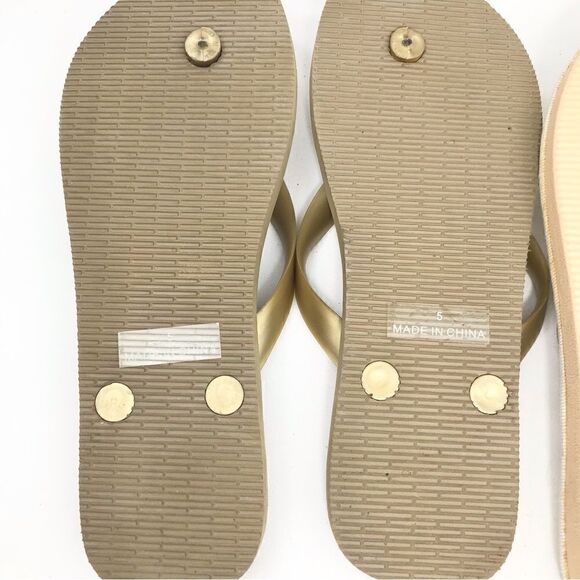 Vineyard Vines Gold Pattern and Apt. 9 Gem Sparkle FlipFlop Sandal Bundle - Picture 10 of 14
